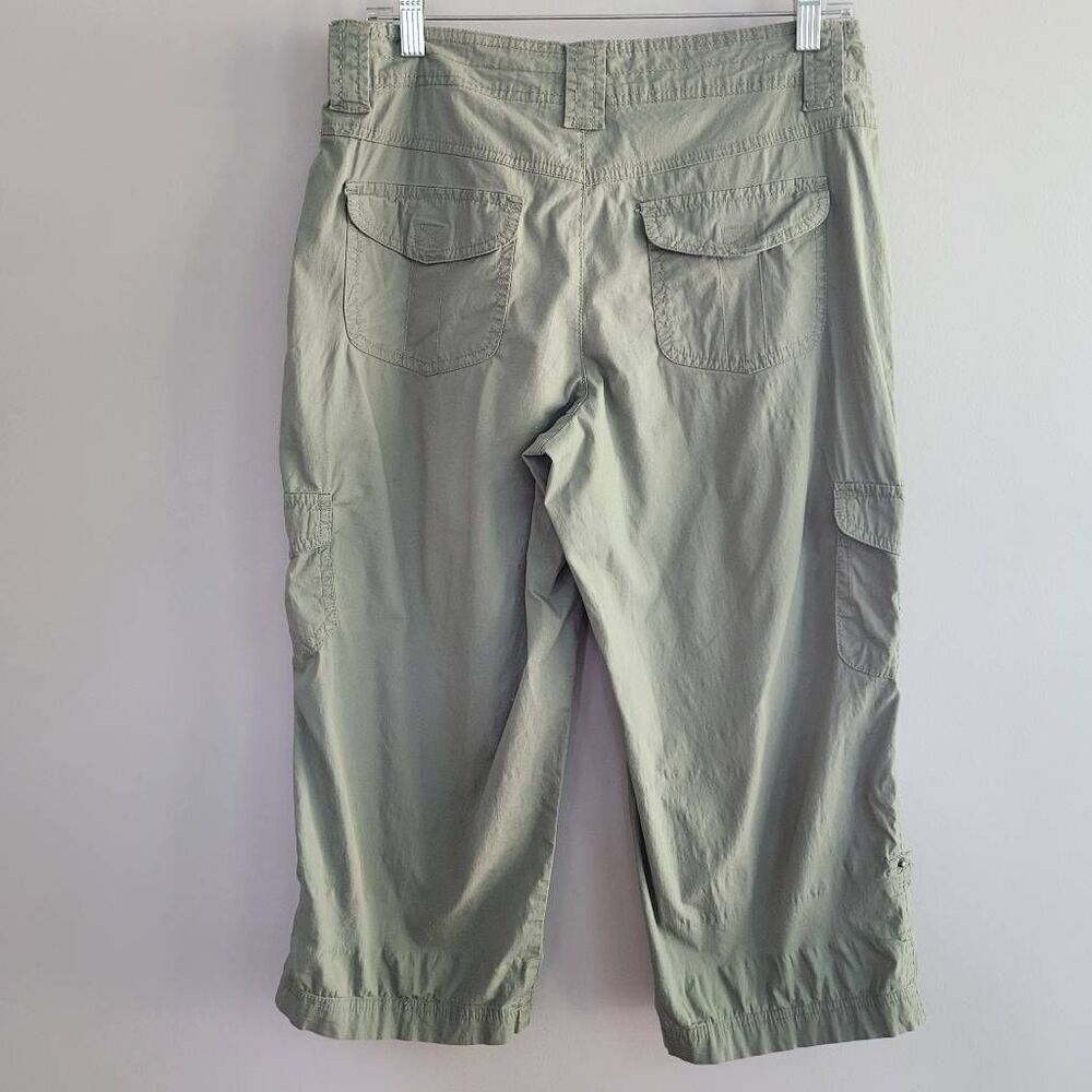 Y2K olive army green cargo capris khakis & co‎ size 6 utility gorpcore - Picture 2 of 12